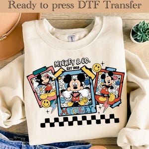Mickey Mouse DTF, Mickey Mouse Heat Transfer, Disneyworld DTF Transfer, Disneyland Ready to Press, Mickey DTF Transfers, Disney Gifts