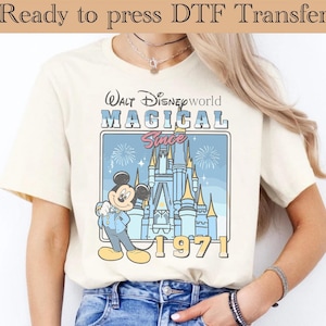 Mickey Mouse Magical DTF, Mickey Mouse Heat Transfer, Disneyworld DTF Transfer, Disneyland Ready to Press, Mickey DTF Transfers,Disney Gifts