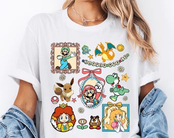 Super Mario Coquette DTF, Super Mario Character Ready To Press, Super Mario Birthday Transfers , Mario & Friends Party Dtf Transfers