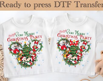 Disney Christmas DTF, Mickey's Verry Merry Christmas Party Ready to Press, Mickey and Minnie Christmas Dtf Transfer,Disneyland Christmas DTF