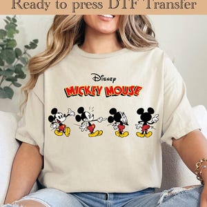 Mickey Mouse DTF, Mickey Mouse Heat Transfer, Disneyworld DTF Transfer, Disneyland Ready to Press, Mickey DTF Transfers, Disney Gifts