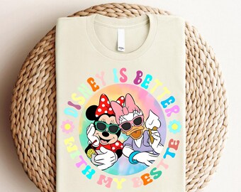 Happiest Besties Ready To Press,Minnie Mouse DTF, Disney Transfers, Minnie and Daisy Heat Transfers,DTF Transfers, Best Friend Forever DTF