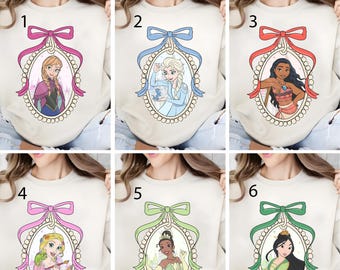 Princesses Coquette DTF Transfer, Disney Princesses Ready To Press, Princess Watercolor Heat Transfer, Disneyland Family Trip Birthday DTF