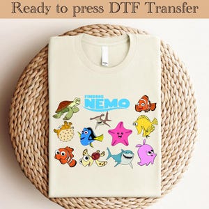 Finding Nemo Family DTF, Finding Nemo Ready To Press, Finding Nemo Heat Transfer, Finding Dory Dtf, Disney Ready To Press, Nemo And Dory DTF