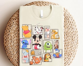 Disney Characters DTF Transfer, Disney Ready To Press, Disney Pixar Transfer, Magic Kingdom Transfer, Disneyland Trip Family Unisex DTF