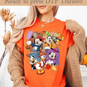 Disney Mickey And Friends Halloween DTF, Mickey Halloween Ready To Press, Retro Mickey Mouse DTF Transfer, Mickey Mouse Halloween dtf