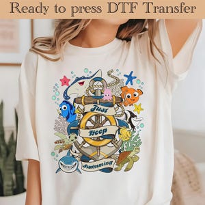 Finding Nemo Family DTF, Finding Nemo Ready To Press, Finding Nemo Heat Transfer, Finding Dory Dtf, Disney Ready To Press, Nemo And Dory DTF
