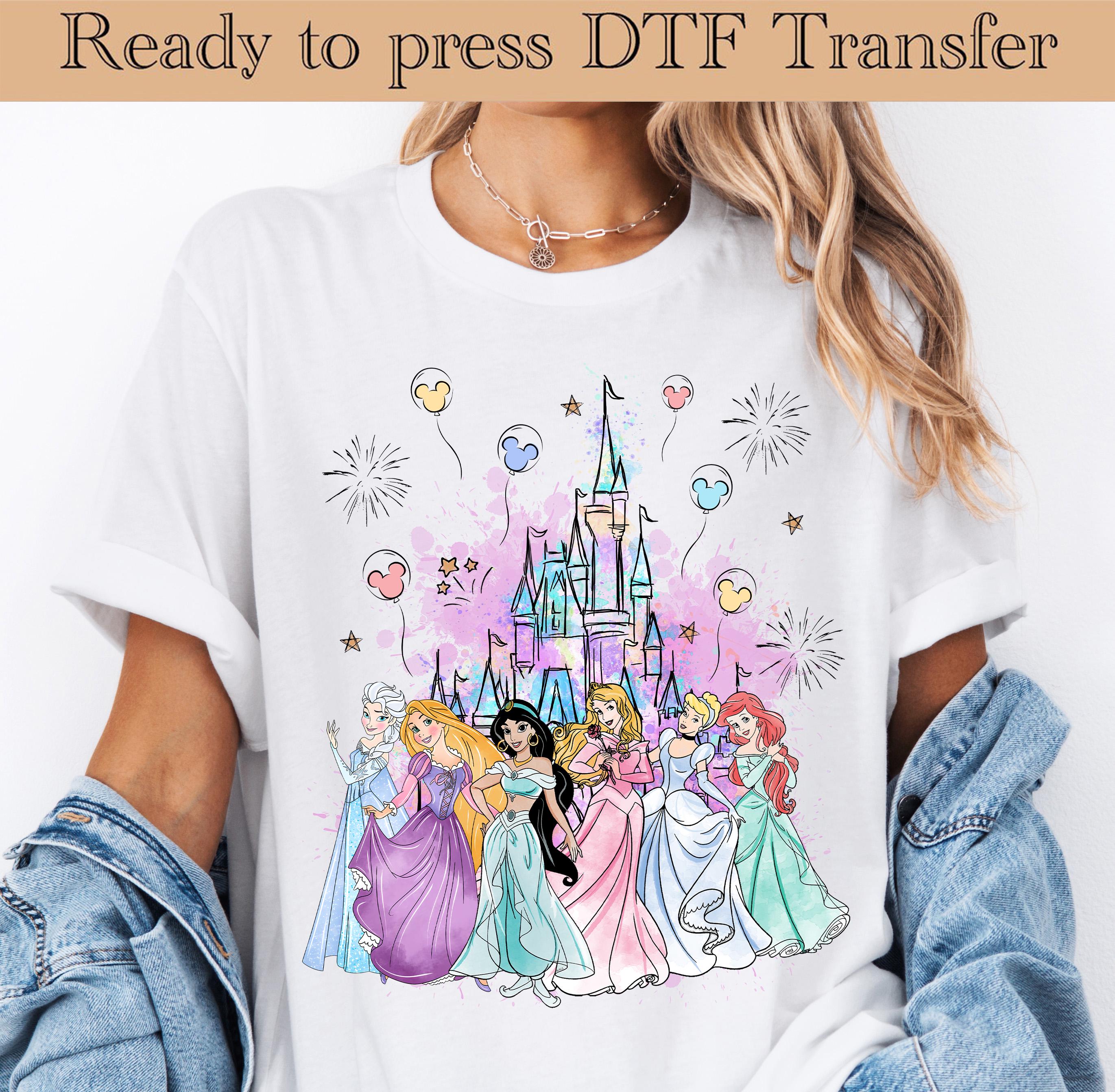Princesses Watercolor Ready to Press, Disney Princesses Heat Transfer ...