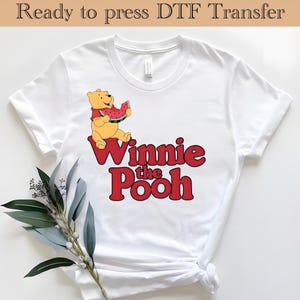 Winnie The Pooh DTF Transfer, Disney Ready To Press, Pooh Bear Transfer, Hunny Heat Transfer, Disneyland Birthday Family Trip DTF