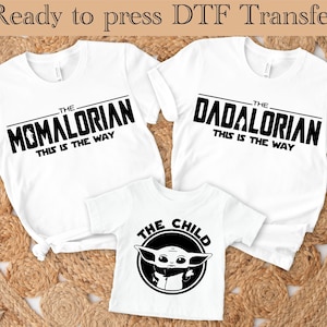 This Is The Way Family Ready To Press, Star Wars Dadalorian Dtf, Star Wars Characters dtf, Star Wars Land Heat Transfer, Disneyland Trip DTF