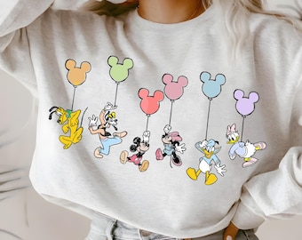 Mickey Mouse Balloons DTF, Mickey Mouse Heat Transfer, Disneyworld DTF Transfer, Disneyland Ready to Press,Mickey DTF Transfers,Disney Gifts