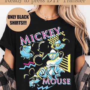 Mickey Mouse DTF, Mickey Mouse Heat Transfer, Disneyworld DTF Transfer, Disneyland Ready to Press, Mickey DTF Transfers, Disney Gifts