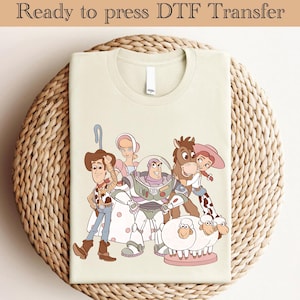 Toy Story Ready To Press, Disney DTF Transfer, Woody DTF, Buzz Heat Transfer, Disneyland Family Vacation DTF, Disney Friends Ready To Press