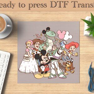Toy Story And Mickey Ready To Press, Disney DTF Transfer, Mickey Mouse Heat Transfer, Woody dtf,buzz lightyear DTF, Disneyland Family Trip