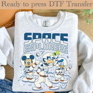 Mickey Mouse Space Explorers  DTF, Mickey Mouse Heat Transfer, Disneyworld DTF Transfer, Disneyland Ready to Press, Mickey DTF Transfers