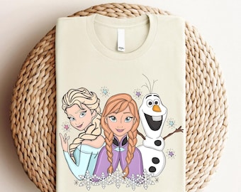 Gefrorene DTF Transfers, Disney bereit zum Pressen, Elsa Anna Olaf Transfer, Mädchenreise Heat Transfer, Cute Disney DTF, Disney Familienurlaub Transfer