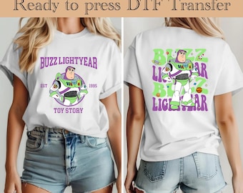 Toy Story Buzz Lightyear Two-Sided Ready To Press,Disney Toy Story DTF,Toy Story DTF Transfer,Toy Story Characters Ready To Press,Buzz DTF