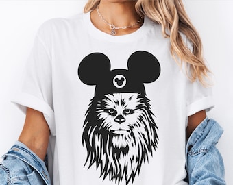 Chewbacca Ready To Press,Star Wars DTF Transfer,Disney Shirts,Chewie Heat Transfer,Star Wars Mickey Ears Shirt,Chewbacca Ears DTF Transfer