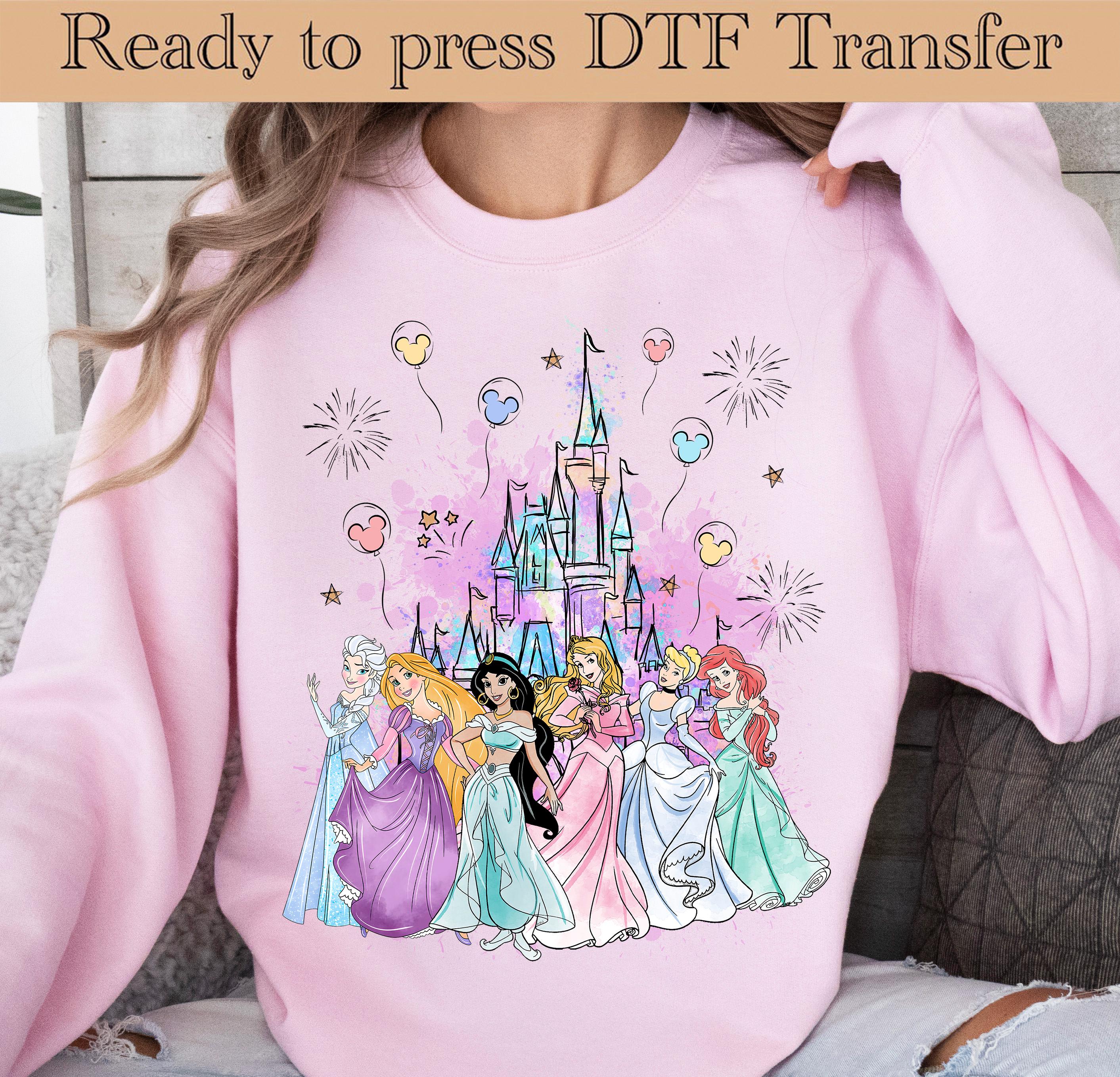 Princesses Watercolor Ready to Press, Disney Princesses Heat Transfer ...