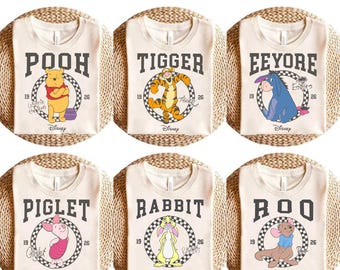 Winnie The Pooh Est DTF Transfer,Disney Ready To Press,Pooh Bear Heat Transfer,Disneyland Birthday Family Trip DTF,Walt Disney World