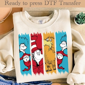 Dr. Seuss Day Pressfertig, Dr. Seuss Day DTF, Katze im Hut DTF, Dr. Seuss Heat Transfer, Lehrerleben Dtf Transfer, Lesen in ganz Amerika