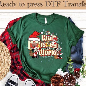 Disney Christmas DTF, Mickey And Friends Christmas Ready to Press, Mickey and Minnie Christmas Dtf Transfer, Disneyland Christmas DTF