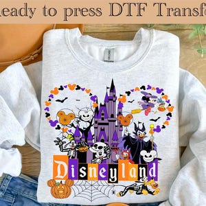 Disney Mickey And Friends Halloween DTF, Mickey Halloween Ready To Press, Mickey Mouse DTF Transfer, Disney Shirt,Mickey Mouse Halloween dtf