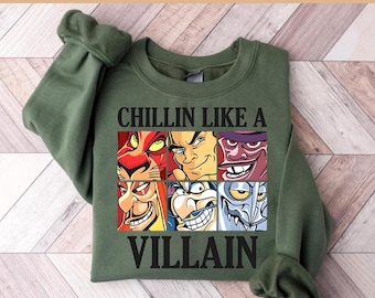 Chillin Like A Villain Ready To Press, Disney Villains The Evil DTF, Disney Evil Heat Transfer, Villains Shirt, Girls Trip Shirt