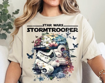 Floral Stormtrooper Ready To Press, Star Wars Group Dtf Transfer, Star Wars Characters DTF,Star Wars Land Heat Transfers,Disneyland Trip DTF