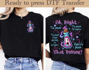 Villanos, ¡Ah, cierto! Ese veneno está listo para imprimir. Villanos de Disney: El Mal DTF. Reinas Malvadas de Disney: Transferencia de Calor. Camiseta de Villanos. Camiseta de Viaje de Chicas.