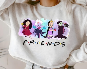 Baby Evil Friends Prontos Para Pressionar, Amigos Vilões DTF, Transferência de Calor da Rainha Má, Camiseta Vilões, Camiseta Amigos Vilões