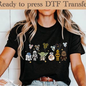 Disney Star Wars Mickey Balloons Ready To Press, Star Wars Group Dtf Transfer, Star Wars Characters DTF, Star Wars Land Heat Transfers