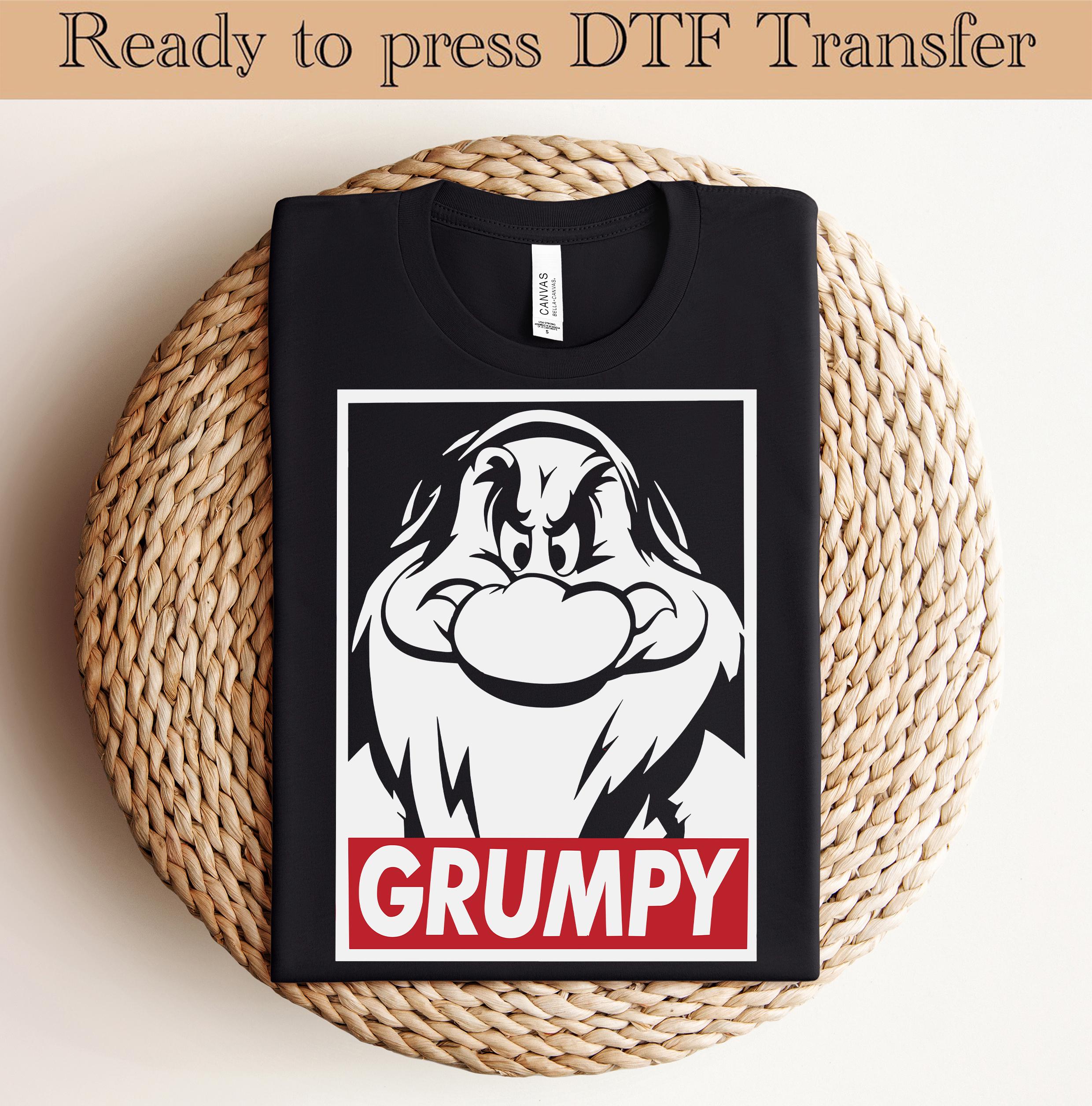 Grumpy Merchandise Retro Grumpy Ready to Press, Grumpy DTF, Grumpy and Snow White DTF ...