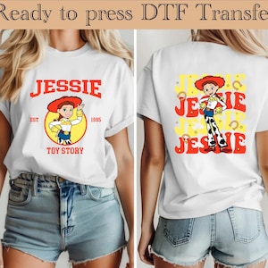 Toy Story Jessie Two-Sided DTF Transfer,Disney Toy Story DTF,Toy Story DTF Transfers,Toy Story Characters Ready To Press, Jessie Shirt