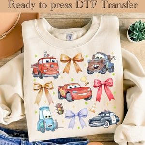 Cars Ready to press - Cars Movie Transfers, Mcqueen And Friends DTF, Disney DTF Transfer, Cars Transfer, Lightning McQueen and Friends DTF