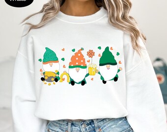 Chemise gnomes de la Saint-Patrick : motif trèfle irlandais