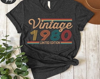 Retro 1980 Shirt 46th Birthday Shirt, 46th Birthday Gift For Women, 46th Birthday Gift For Men, 46th Birthday Friend, 46th Birthday Woman
