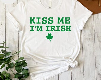 Camiseta "Bésame, soy irlandés": Camiseta del Día de San Patricio