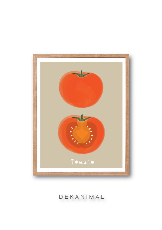 Tomato Art Print Kitchen Decor Vegetable Print Fruit Print Etsy