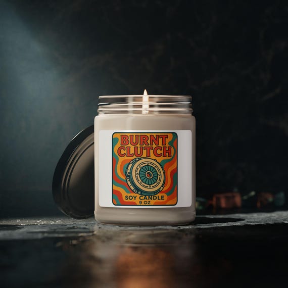 Burnt Clutch Candle - 9oz Soy Funny Car Candle, Mechanic Gift, Car