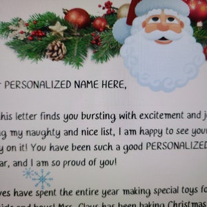 À venda Carta personalizada enviada pelo Papai Noel enviada para você com um envelope lacrado com cera do Pólo Norte