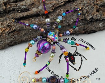 Confetti Birthday Party Keepsake Spider Beaded Christmas Spider Holiday Ornament Exchange German Tinsel Legend, Spider Poem, Spider Legend