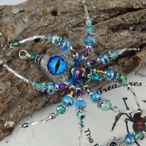 All Seeing Eye God Masonic Illuminati Secret Society Beaded Christmas Spider Ornament with Legend, Decoration Unique Ornament Exchange