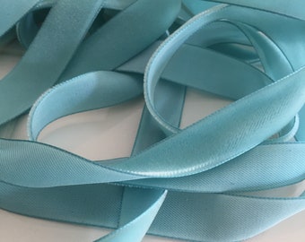 Vintage Turquoise Velvet Ribbon Made in France