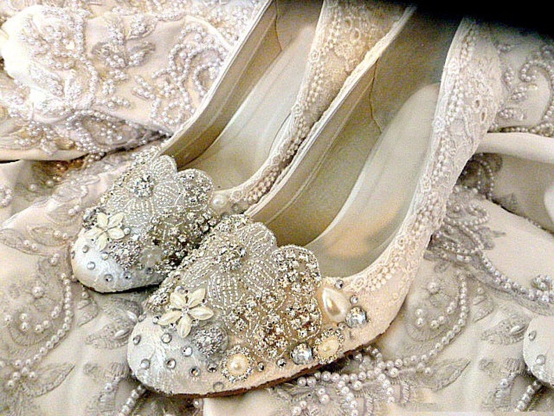 vintage looking wedding shoes