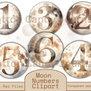 Maannummers PNG-clipart transparante achterkant, taarttoppers, kaarten, ephemera, elementen, stickers, uitnodigingen, ambachtelijke levering, uniek