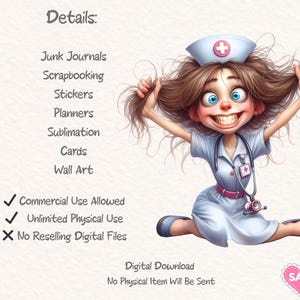 Medical Staff Clipart: Quirky Doctors & Nurses (PNG Transparent Background) image 7