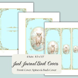 Junk Journal Book 3 Piece Sets, Covers, Spines and Backs, Junk Journal Supply, Scrapbooking Supply, Digital Download, Book Binding,