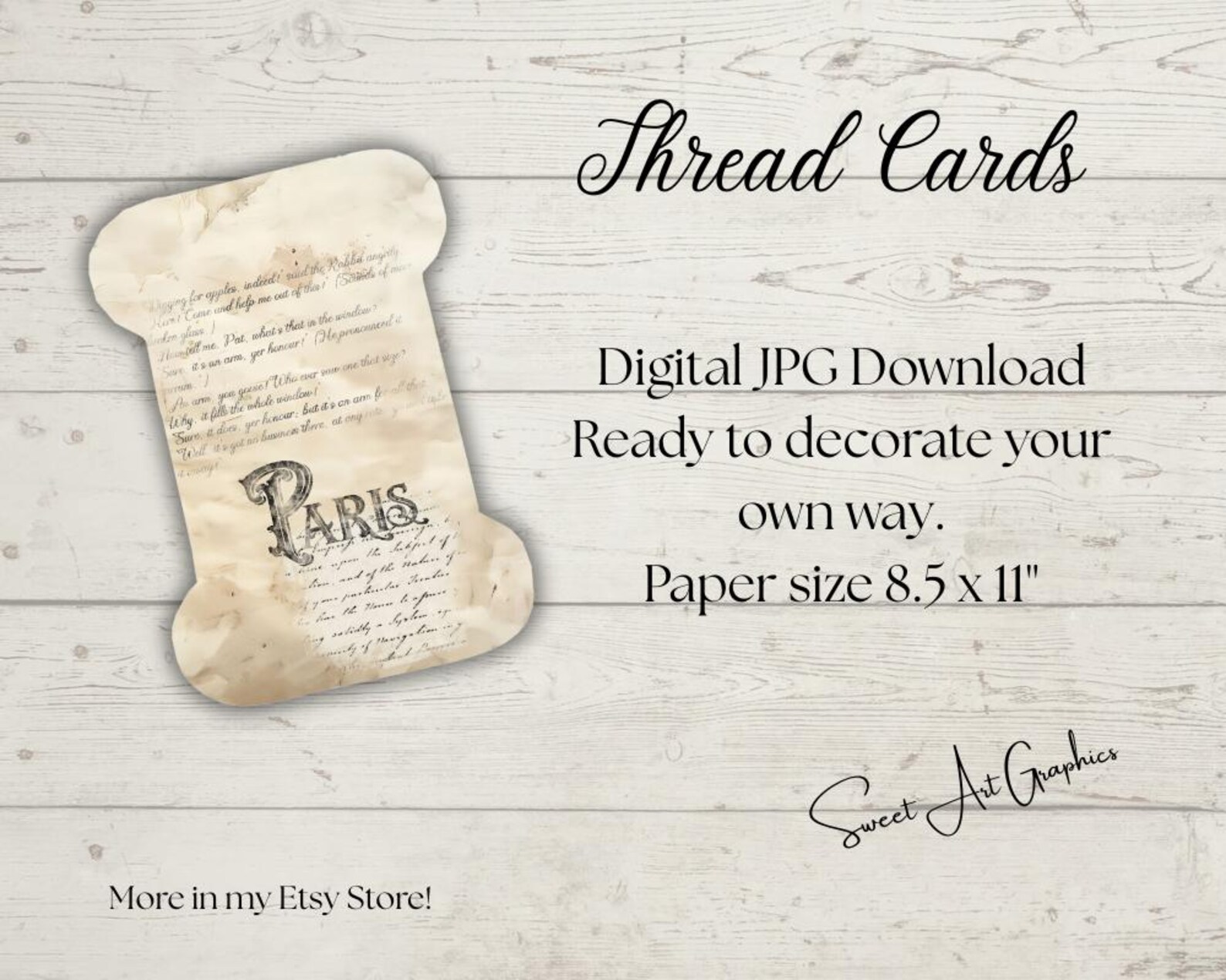 Thread Cards Samples Thread Cards, Vintage Stamped : Printable Sewing Ephemera (digital ...