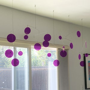 Purple-icious Mobile DIY Kit - Atomic Retro Kinetic Hanging Art Mobile - Home Decoration - WFH Decor - Unique Gift Ideas - MOD Modern Art
